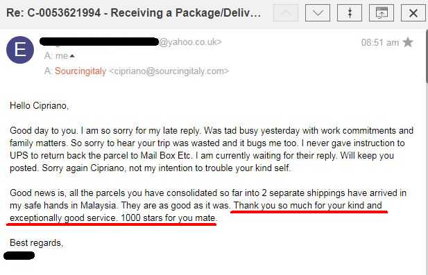 Parcel Consolidation Italy 329